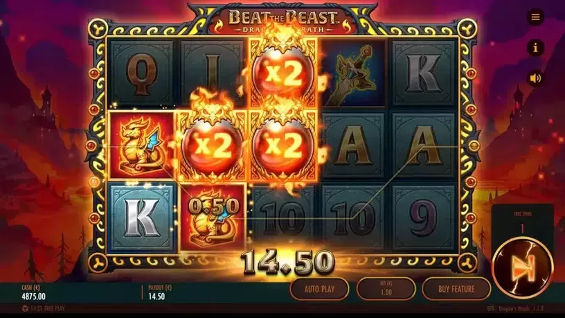 Beat the Beast Dragon's Wrath slot screenshot 3
