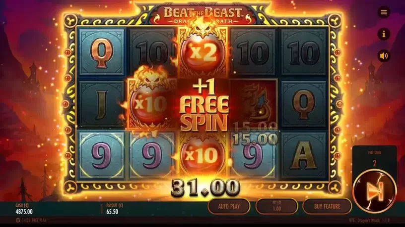 Beat the Beast Dragon's Wrath slot screenshot 5