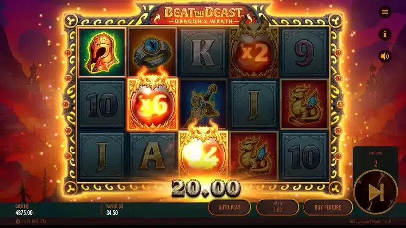 Beat the Beast Dragon's Wrath slot screenshot 4