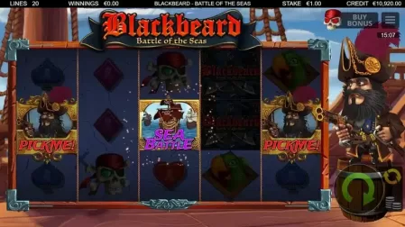 Blackbeard Battle Of The Seas slot screenshot 2