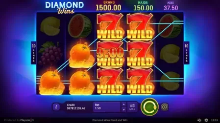 Diamond Wins: Hold & Win slot screenshot 3