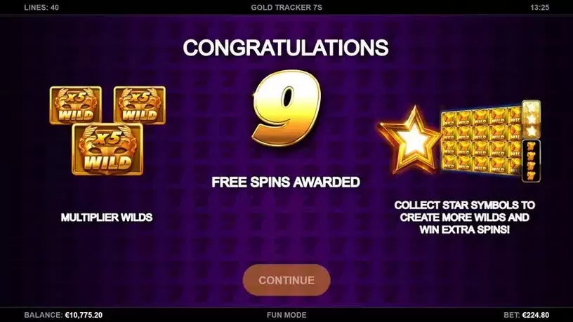 Gold Tracker 7s slot screenshot 2