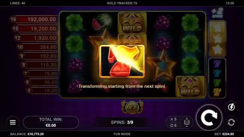 Gold Tracker 7s slot screenshot 3