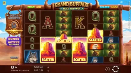 Grand Buffalo Hold and Win slot screenshot 2