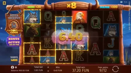 Grand Buffalo Hold and Win slot screenshot 4