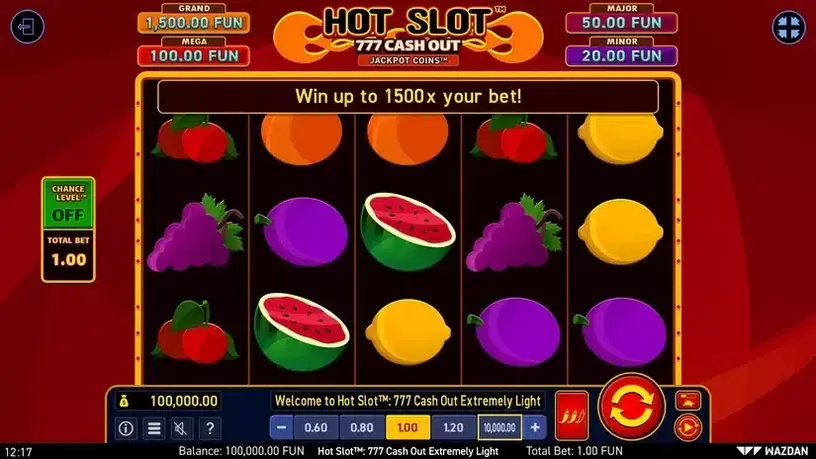 Hot Slot™: 777 Cash Out Extremely Light slot screenshot 
