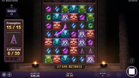 Merlin's Fortune slot screenshot 1