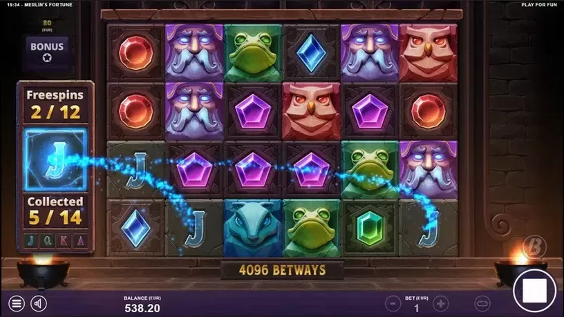 Merlin's Fortune slot screenshot 5