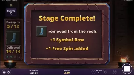 Merlin's Fortune slot screenshot 6