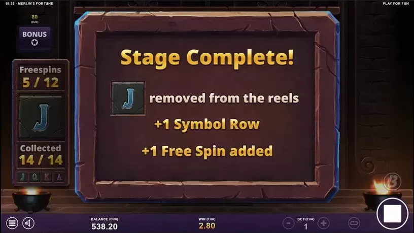 Merlin's Fortune slot screenshot 6