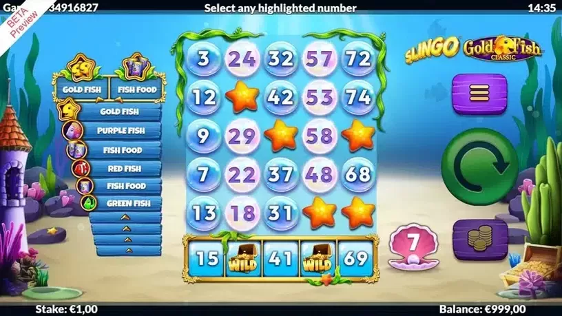 Slingo Gold Fish slot screenshot 3