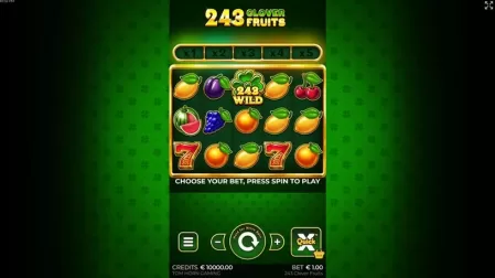 243 Clover Fruits slot screenshot 1