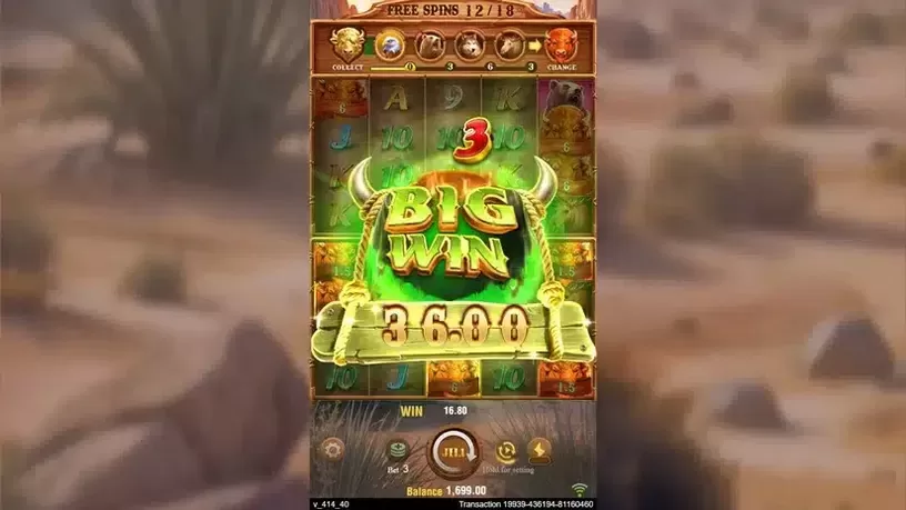 3 Charge Buffalo slot screenshot 6