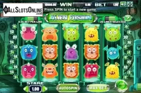 Reel Screen. Alien Fusion from Allbet Gaming