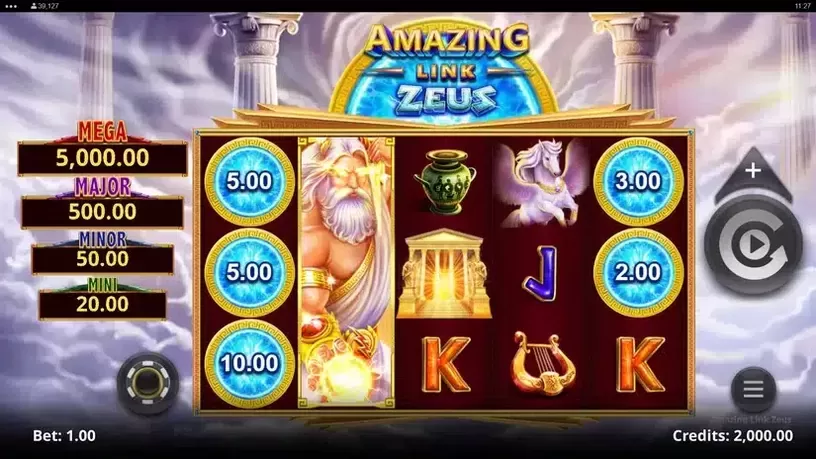 Amazing Link Zeus slot screenshot 1