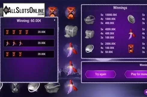 Win screen. Arabeska from SuperlottoTV