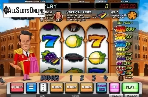 Game screen. Arevalo from MGA
