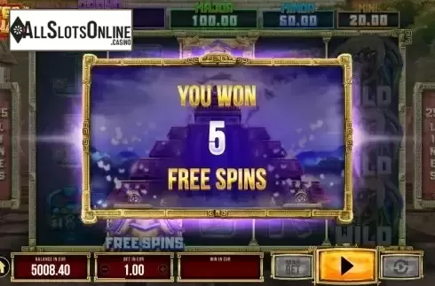 Free Spins Win Screen