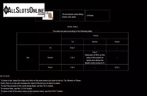 Game Rules screen 2