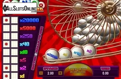 Game Screen. Bingo Bonanza from Microgaming