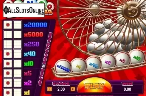 Game Screen. Bingo Bonanza from Microgaming