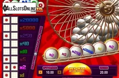 Game Screen. Bingo Bonanza from Microgaming