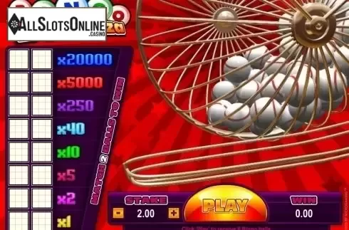 Game Screen. Bingo Bonanza from Microgaming