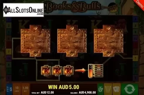 Red Firepot screen. Books & Bulls RHFP from Gamomat