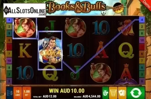 Wild win screen. Books & Bulls RHFP from Gamomat