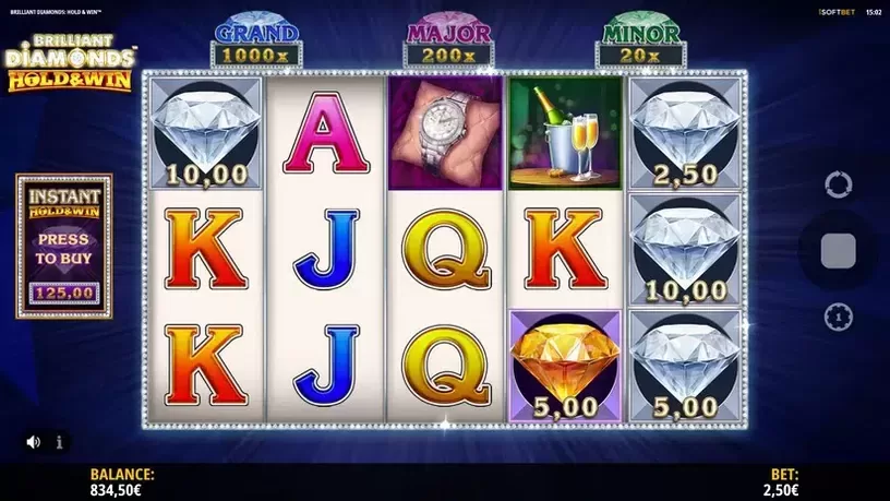 Brilliant Diamonds: Hold & Win slot screenshot 4