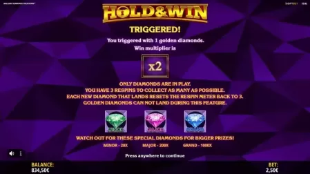 Brilliant Diamonds: Hold & Win slot screenshot 5