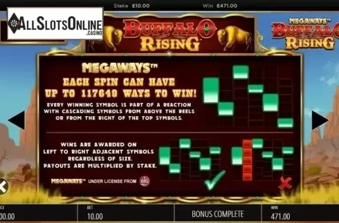 Lines. Buffalo Rising Megaways from Blueprint