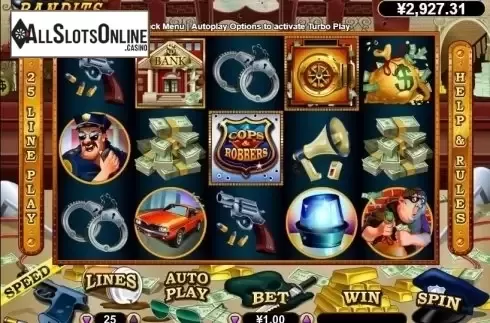 Reel Screen. Cash Bandits from RTG