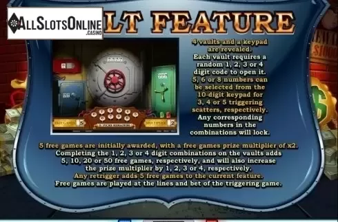 Bonus Game. Cash Bandits from RTG