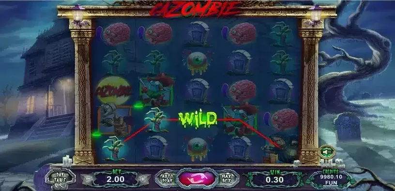 Cazombie slot screenshot 3