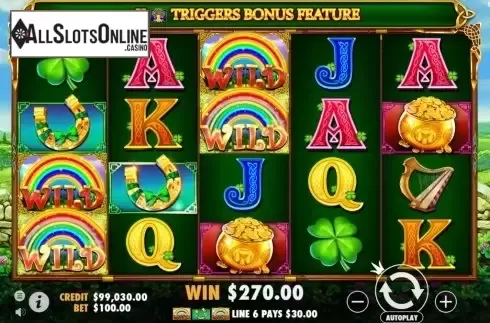 Win Screen. Celtic Gold from Pragmatic Play