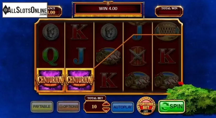 Screen 2. Centurion Free Spins from Inspired Gaming