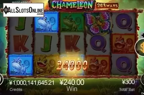 Win Screen. Chameleon from CQ9Gaming