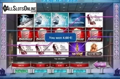 Win Screen . Cinema City from GameScale