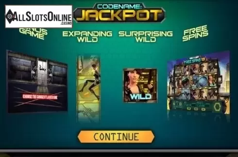 Screen 1. Code Name: Jackpot from Spinomenal