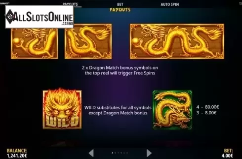Symbols. Dragon Match Megaways from iSoftBet