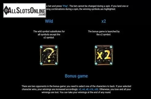 Wild feature screen