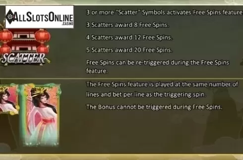 Paytable 3. Empress of the Jade Sword from Microgaming