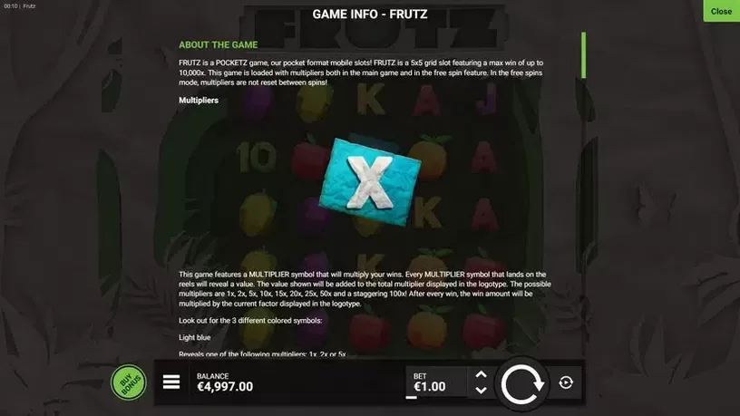 FRUTZ slot screenshot 5