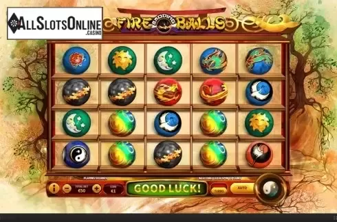 Reel Screen. Fire Baoding Balls from Skywind Group