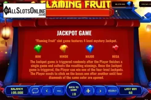 Game Features screen 2