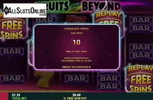 Free Spin Win Screen 2