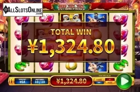 Free Spins Win Screen. Fu Bao Bao from Skywind Group