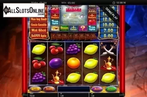 Win Screen 1. Genie Jackpots Cave of Wonders from Blueprint