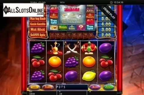 Reel Screen. Genie Jackpots Cave of Wonders from Blueprint